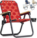 GoSports WOVN Beach Backpack Chair - 9 Styles Available - Premium Folding Camping Chair