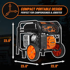 WEN 5600-Watt Portable Generator, Electric Start, 224cc, Transfer-Switch and RV-Ready with CO Shutdown Sensor (GN5602X)
