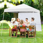Joramoy Canopy Tent Sidewalls for 10×10 Slant Leg Pop Up Canopy Frame, Instant Sunwall with with Waterproof and UV Protection Layer, Tent Side Panels Shade Wall, 1 Pack Sidewall Only(White)