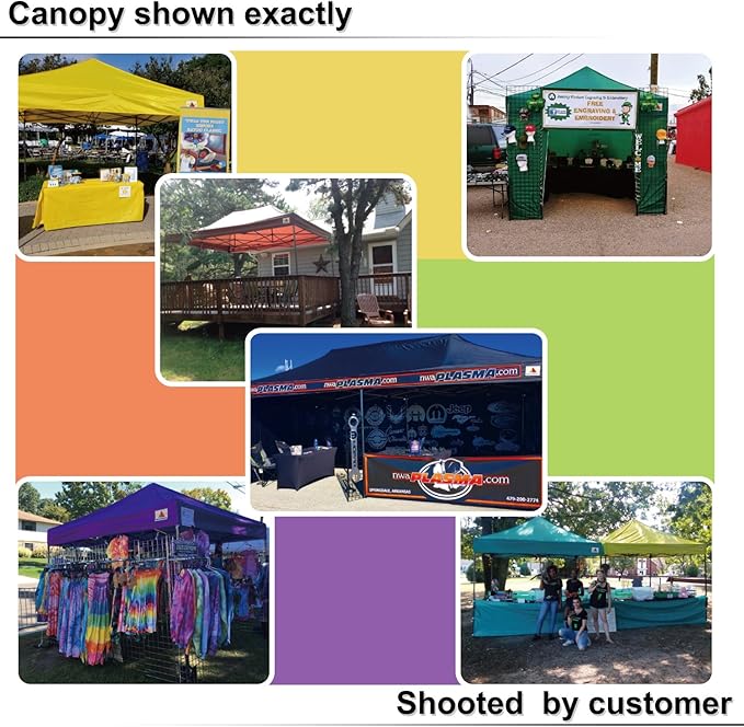 ABCCANOPY 10x20 Pop up Canopy Tent with Sidewalls - Easy up Canopies with Awning, Outdoor Tents for Parties, Market, Commercial Events, Black