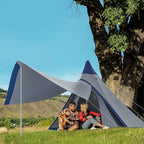 15.4'x15.4'x8.5' Waterproof Teepee Tent, with Porch, for 2-3 Person Backpacking Camping