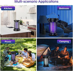 PALONE Bug Zapper for Outdoor & Indoor, USB Rechargeable Solar Bug Zapper with 5.5W Solar Power, Electric Fly Traps, Insect Zapper for Patio, Backyard, Garden, Camping