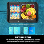 EUHOMY 12 Volt Refrigerator, 19 QT(18 L) Portable Freezer, Electric Cooler -4℉~68℉, 12V Car Fridge Reversible Door, Portable Freezer 12/24V DC & 100-240V AC for Camping, Truck, Travel