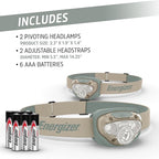 Energizer LED Headlamp PRO, IPX4 Water Resistant Headlamps, High-Performance Head Light for Outdoors, Camping, Running, Storm, Survival LED Light for Emergencies (Batteries Included) | (Pack of 8)