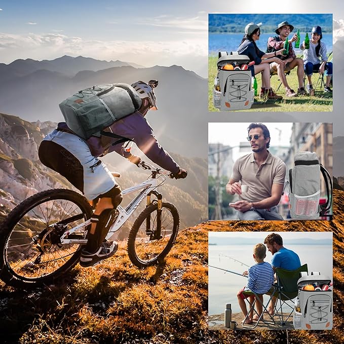 Backpack Cooler Insulated Leak Proof for Men Wowen 36 Cans Soft Cooler Backpack Insulated Waterproof Large Capacity Coolers Bag Portable for Lunch Camping Travel Picnic Hiking