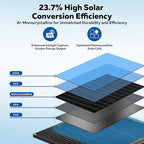 100W Portable Solar Panel for Power Station, 23.7% High Efficiency Foldable Solar Charger with XT60/MC4/Anderson Output for Outdoor Camping RV Emergency Backup Off Grid