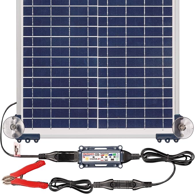 Optimate Solar Duo 20W Travel kit, TM522-D2TK, 6-Step 12V / 12.8V 1.6A Weatherproof Solar Battery Saving Charger & maintainer