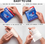 Hydrogel Burn Dressings with Tea Tree Oil - 4x4" Sterile Non-Stick Burn Pads - Emergency First Aid for Instant Cooling, Soothing & Relief - 5 Pack