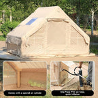 Inflatable Tent for Camping,4/6 Person Blow Up Air Glamping Room Tent House with Stove
