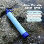 Water Filter, Survival Filtration Portable Gear, Emergency Preparedness, Supply for Drinking Hiking Camping Team Family Outing (2PCS)