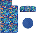 Kids Nap Mat Portable Slumber Bags with Removable Pillow and Blanket for Girls Boys, Lightweight Extra Large Sleeping Bag for Preschool Camping Daycare
