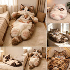 Fluffy Cat Sleeping Bag for Adults, Soft 68.9×31.5 Inch Adorable Envelope Sleeping Bag, Washable Warm Blanket for Camping and Home Lounging