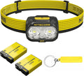 Nitecore UT27 MCT Pro High CRI Three Color Temperatures Lightweight Trail Running Headlamp with 2X HLB1500 Battery Pack, Tag (Black)