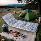 Folding Camping Cot Pad - Portable & Comfortable Outdoor Sleeping Mat with Elastic Strap, Lightweight Waterproof Bottom Mattress Pad