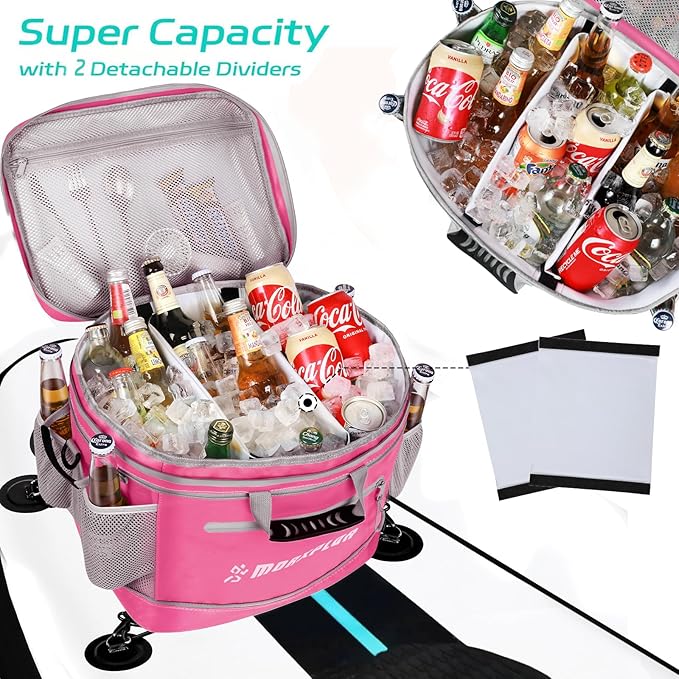 Waterproof PVC Material Paddleboard Cooler Deck Bag,40 cans Sup Deck Cooler Bag,Cooler Bag for Paddleboard,Lunch Box Cooler Insulated Bag,Camping Cooler Bag,Kayak Cooler Bag