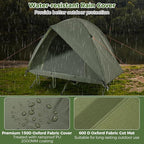 Tangkula 2 Person Tent Cot, Portable Off Ground Elevated Camping Tent with Cot, Removable Rainfly, Wheeled Bag, Stakes & Wind Ropes for Picnic, Hiking, Travel, Beach