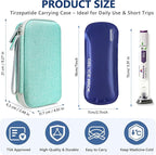 Portable Insulated Cooler Travel Case Fits 2 Zepbound or Mounjaro Injector Pens, Tirzepatide Travel Case TSA Approved with 2PCS Reusable Ice Packs, EVA Medicine Organizer for Daily Use (Green,Big)