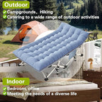 XXL Camping Cot Oversize Cots for Adults Extra Large Cots for Sleeping with Mattress Heavy Duty Camping Bed with Carry Bag Folding Cot for Hiking Camping Indoor Office Nap Vacation Easy to Set up