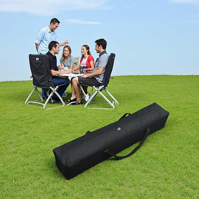 Heavy Duty Water-Resistant Long Duffle Bag - XL Canopy & Roof Tent Storage Organizer for Poles, Grill Tools, Hammock & Fishing Rods with MOLLE Straps (35''(L) x7.87''(W) x7.87''(H))