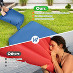 BestComfort Sleeping Pad for Camping with 2-in-1 Air Pump Sack Carry Bag, 4inch Inflatable Camping Mattress for Backpacking Hiking Car Traveling, Waterproof Ultralight Camping Sleeping Mat, Blue