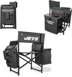Picnic TIME NFL Unisex-Adult NFL Fusion Camping Chair with Side Table and Soft Cooler, Beach Chair for Adults, Lawn Chair