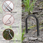 Eurmax USA 12 Inch Trampoline Stakes,Heavy Duty Ground Anchors,Trampoline Anchors,U Hook,Tent Stakes for High Wind,Ground Anchor Screw in,Yard Stakes,Galvanized Steel (4 Pack,Black)