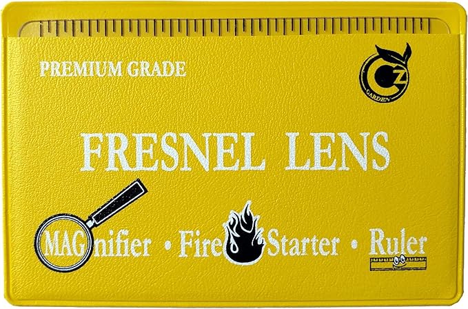 Fresnel Lens 4X Magnifier Pocket Wallet Credit Card Size • Ruler - Unbreakable Plastic for Home Office Classroom & Outdoor EDC Survival Kit Bushcraft (10 pack Ruler/Magnifier - Yellow)