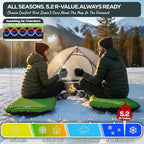 Gear Doctors ApolloAir 5.2 R-Value [17oz] Ultralight Insulated Inflatable Camping Sleeping Pad — Backpacking Sleeping Pad — Camping Mattress Compact Lightweight for Hiking—Air Mattress for Backpacking