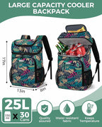 BAGLHER Lightweight Insulated Cooler Backpack - 30 Cans, Leak-Proof for Lunch, Picnic, Hiking, Camping Trips