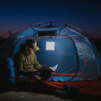 LuminAID Max Quick Inflate 2-in-1 Solar Camping Lantern and Phone Charger - Rechargeable LED Lamp for Camping, Hiking & Travel - Waterproof Emergency Light for Power Outages, Hurricane, Survival Kits