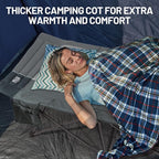 TIMBER RIDGE 31.8" Extra Wide Oversized Camping Cot for Adult, Easy Set Up Heavy Duty Sleeping Cot for Camping, Travel and Outdoors, Support up to 450lbs, Grey