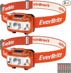 EverBrite Headlamp, 2 Pack Kids Headlamp with Red Light and Memory Function, Head Lamp for Adults and Kids with 5 Modes, Bright Headlamps for Camping, Running, Christmas Gifts, Batteries Included