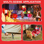 30 Sets Inflatable Ground Stakes and Tethers, 5.7" Yard Inflatable Plastic Stakes Heavy Duty with Hooks and Ropes, Christmas Camping Tent Stake for Outdoor Yard Inflatable Accessories Halloween Decor