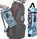 Golf Cooler Bag Plus Ice Pack Soft Sided Insulated Cooler Bag- Holds 6 Pack of Cans or 2 Wine Bottles - Grey Camo Golf Beer Sleeve Black Fits Discreetly in Golf Bags
