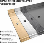 Utheer 23" x 16" Cast Iron Griddle for Gas Grill and Stove Top, Universal Flat Top Griddle with Pre-Seasoned Nonstick Coating, X-Shaped Reinforced Ridges, Perfect for Healthy Cooking, Parties, Camping