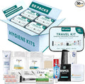TrekTote Complete 15 Piece Unisex Travel Hygiene Kit with Toiletries & Personal Care Essentials, TSA-Compliant, Individually Packaged in Clear Bag, Single or Bulk Packs