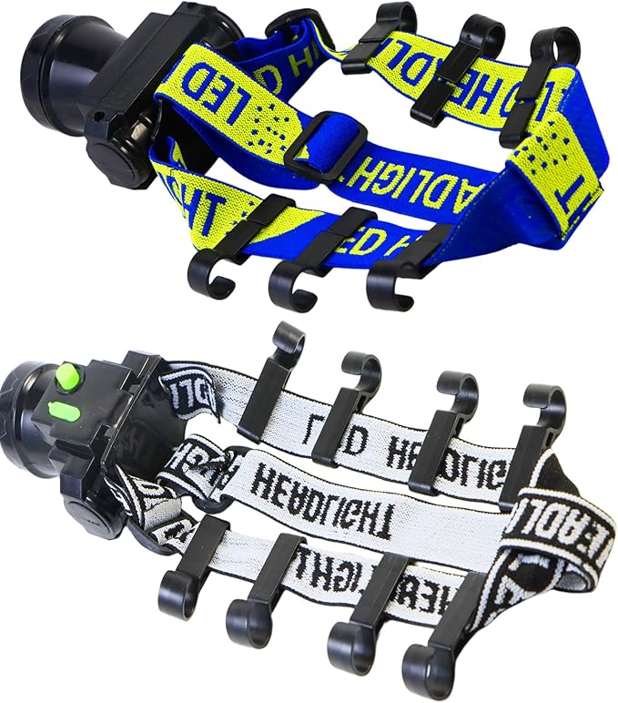 50Pcs Helmet Clips for Headlamp & Headlamp Clips Hooks - Durable Lightweight Hard Hat Accessories, Universal Mounting Clips for Construction/Camping/Cycling Safety Gear (50Pcs)