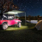 Yescom Car Awning with LED for SUV 4.6FT x 6.6FT Caravan Camping Side Rooftop Tailgate Canopy Tent Shelter Tarp