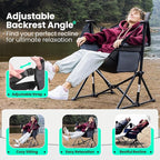 Hammock Camping Chair for Adults with Adjustable Backrest, Heavy Duty Padded Folding Hammock Chair Supports 400lbs, Portable Hammock Chair Swinging Chair for Camping, Travelling and Patio