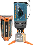 Jetboil Flash Portable Fast Boil Stove for Camping and Backpacking with 1-Step Auto Ignition, Propane/Isobutane Burner with Cooking Cup