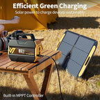 VTOMAN FlashSpeed 300 Portable Power Station with 110W Solar Panel, 230Wh LiFePO4 Battery Generator for Home Blackout, Emergency, Camping (2 Separate Packages)
