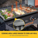 Griddle Replacement Top for Blackstone 28" Griddle 1517 1853 1883 1803 1924, Heavy Duty Steel Flat Top Griddle for Blackstone 2 Burner Gas Grill with Rear Grease System