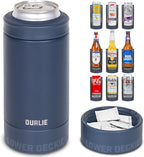 DUALIE Lower Deckie - Insulated 12 oz Can Cooler with Pouch Container - Universal Drink Holder with Built-in Pouch Bin - Choose Your Color