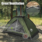 Night Cat Backpacking Tent with Internal-Frame Hiking Backpack 100L for One 1 to 2 Persons Lightweight Waterproof Camping Hiking Tent for Adults Kids Scouts Easy Setup Single Layer 2.2x1.2m