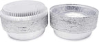 Fig & Leaf (270 Pack) Premium 9-Inch Round Foil Pans with Plastic Dome Lids l Heavy Duty l Disposable Aluminum Tin for Roasting, Baking, Cake or Cooking