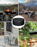 SheeChung Fire Pit Cover Round 60"Dx24"H,Waterproof Heavy Duty 600D Polyester Fire Pit Cover,Large Shelter for Outdoor Patio Fireplace Table Chair,Patio Furniture Covers