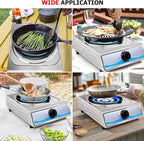 Propane Gas Cooktop，Single Burner Gas Stove Stainless Steel Portable Gas Stove，Auto Ignition Camping Single Burner LPGfor RV, Apartments, Outdoor