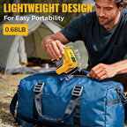 LIVOWALNY 200W Power Inverter Compatible with DeWALT 20V Battery, DC 20V to AC 110-120V Power Station with 1 AC Outlet, 2 USB, 1 Type-C & LED Light, for Camping Power Outage (No Battery)