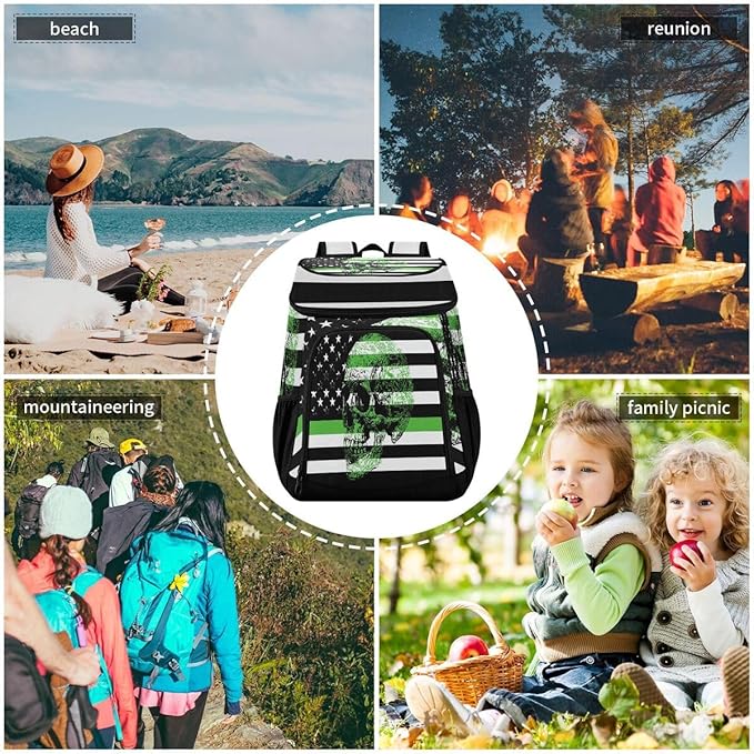 Cooler Backpack Leakproof Backpack Cooler Insulated Lunch Cooler Bag 30 Cans Camping Coolers for Beach Camping Hiking