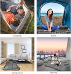 SAYGOGO SUV Air Mattress Camping Bed Cushion Pillow - Inflatable Thickened Car Air Bed with Air Pump Portable Sleeping Pad Mattress for Home Car Travel Camping Upgraded Version - Grey